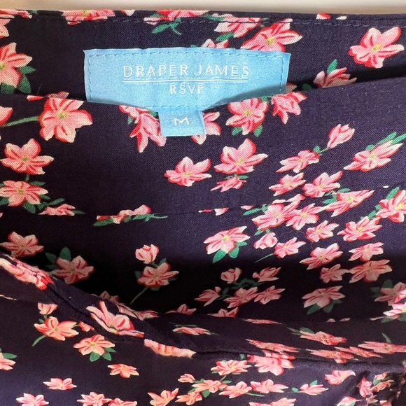 Draper James Purple A-Line Knee-Length Floral Skirt with Tie Front (Med) - Picture 4 of 4